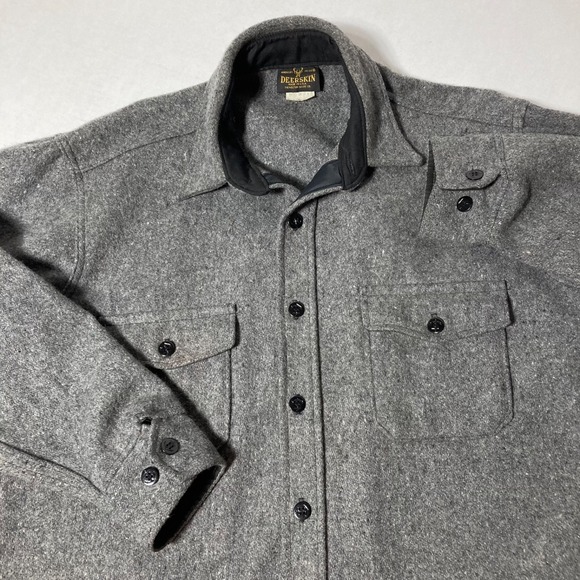 Other - Vintage Melton Shirt Co Deerskin Flannel Shacket Men's size L  Made In USA